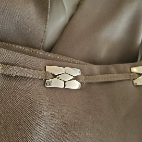 Vintage Ju Ju be Army Green 2 piece skirt suit with faux fur collar - Picture 8 of 14